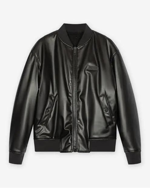 leather bomber jacket